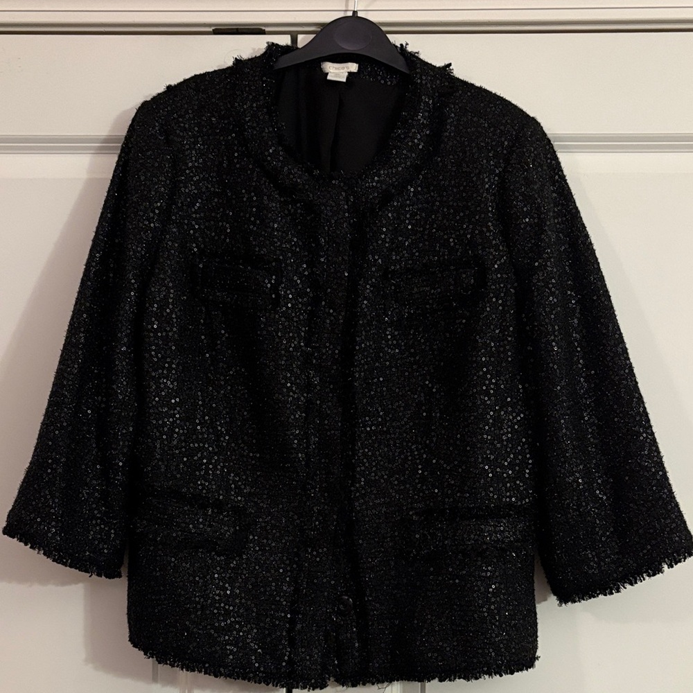 Chico's Black Textured Blazer